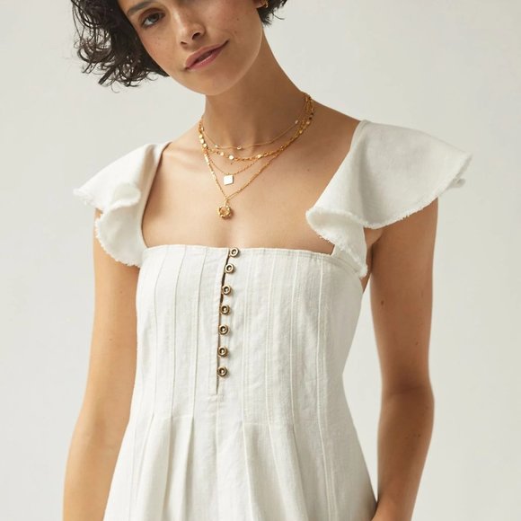 Anthropologie X Pilcro flutter sleeve midi dress - Picture 3 of 5